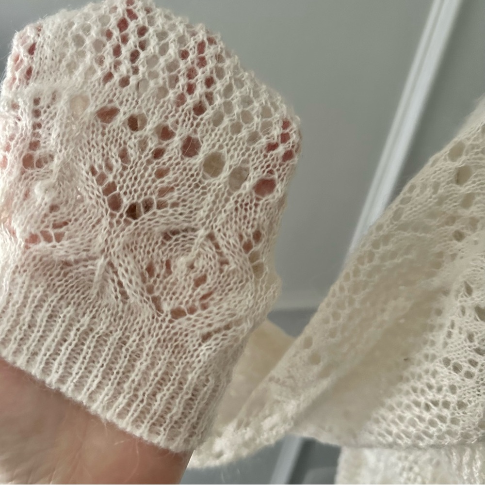Sezane white Knit Sweater Jumper reversible - Picture 9 of 15